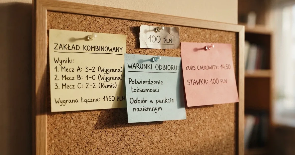 Korkowa tablica z kilkoma przypiętymi czystymi karteczkami w różnych kolorach, ujęcie z bliska.
